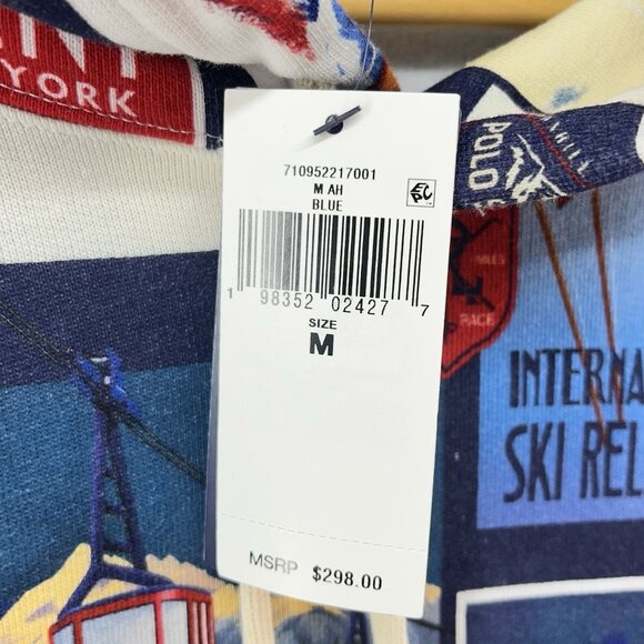 Polo Ralph Lauren Men's Patchwork-Ski-Print Fleece Pullover Hoodie Size Medium - Picture 6 of 8